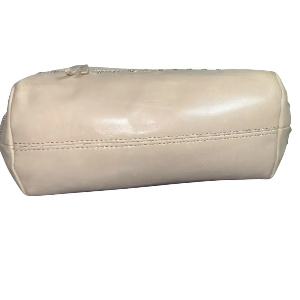 The Sak Leather Shoulder Bag Cream Brown Handle Boho Minimalist slouchy - Picture 4 of 13